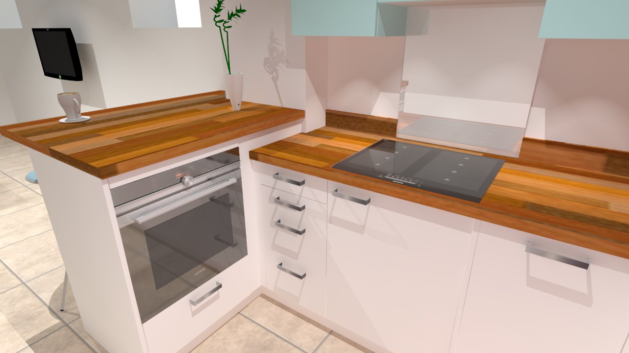 Petite cuisine moderne bois
