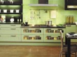 Deco cuisine vert amande