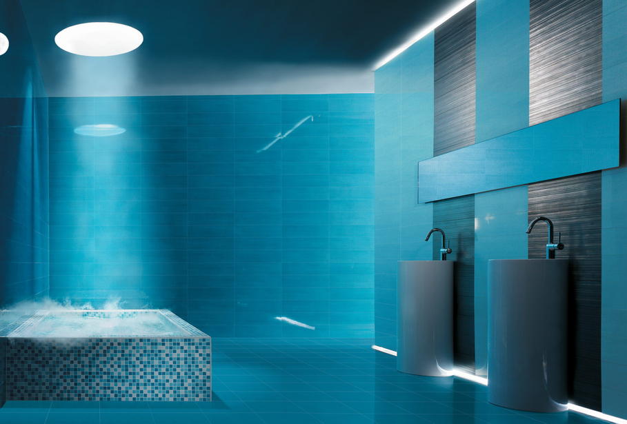 Carrelage bleu sarcelle