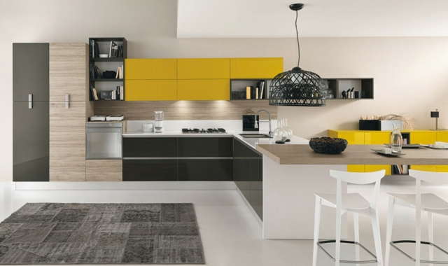 Deco cuisine jaune et noir