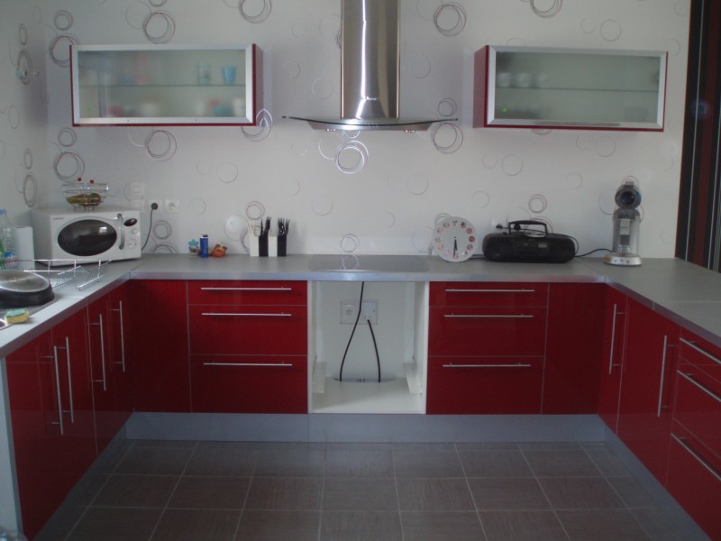 Meuble cuisine ikea rouge