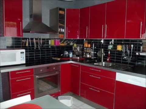Modele de cuisine en rouge
