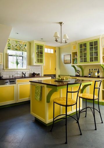 Déco cuisine jaune et blanc