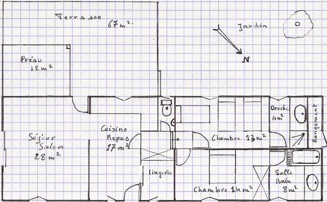 Plan cuisine de restaurant au norme