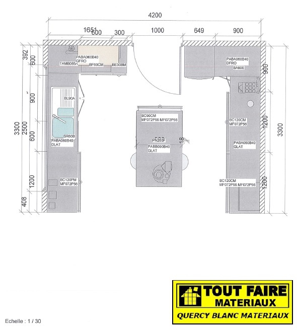 Plan travail cuisine en marbre
