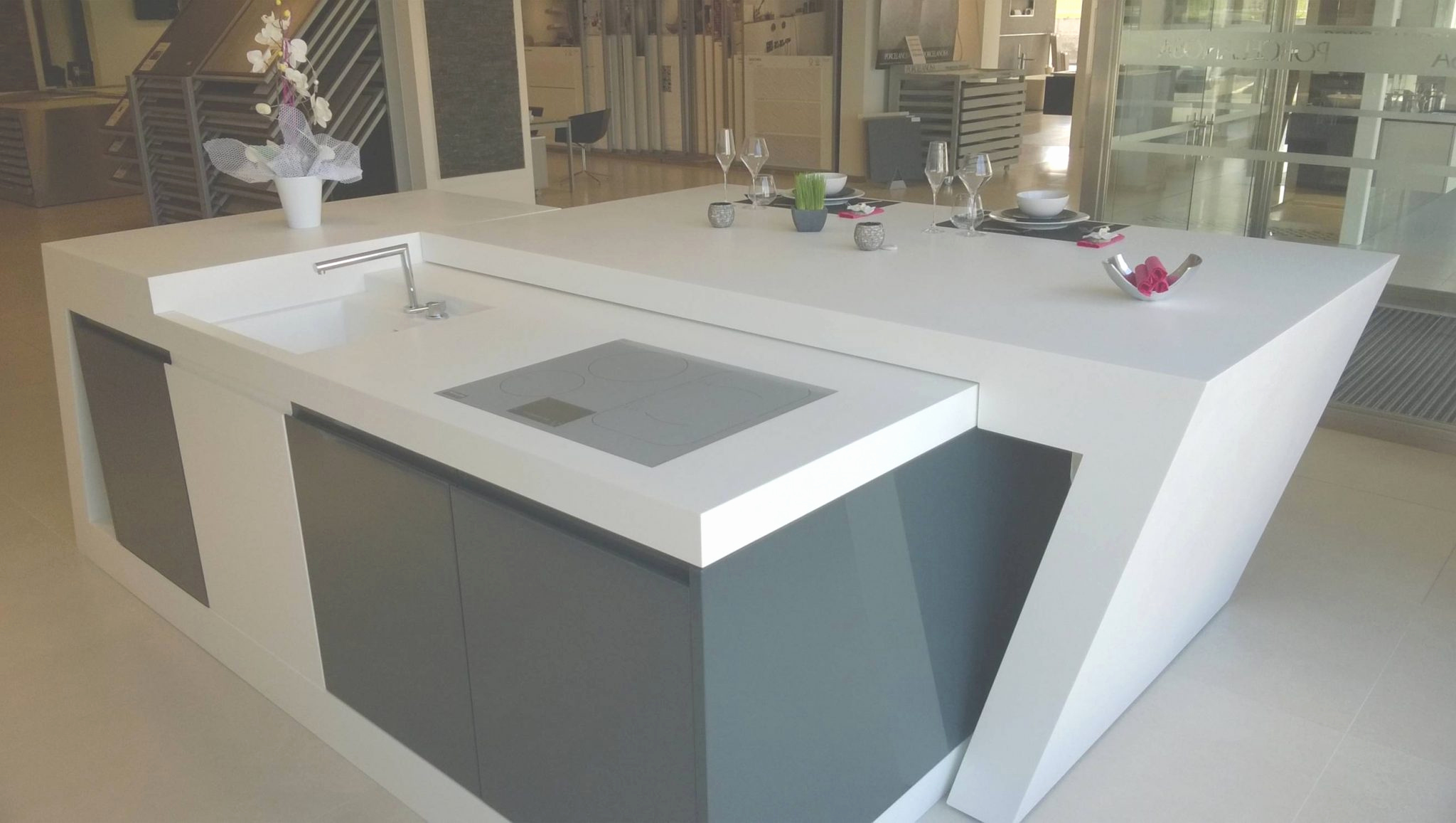 Plan cuisine avec ilot central evier