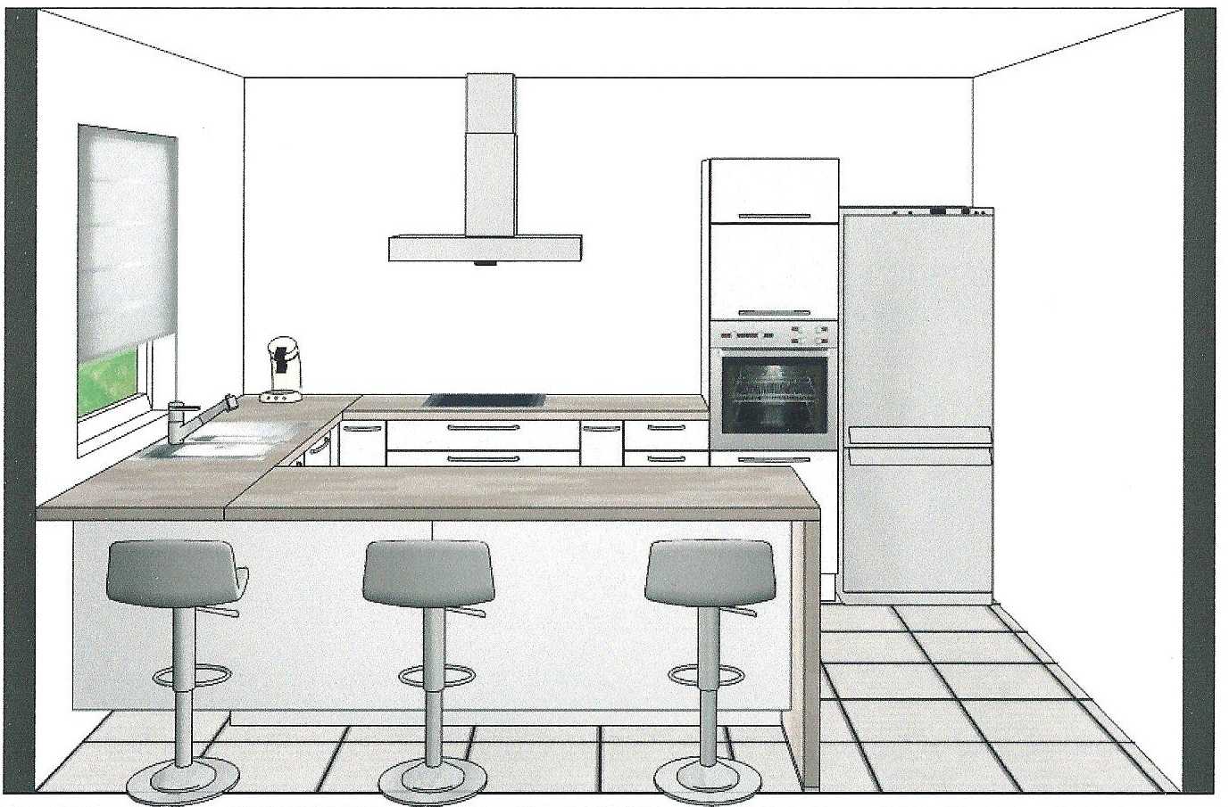Plan de cuisine ouverte
