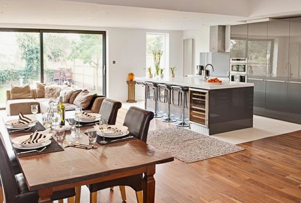 Plan cuisine ouverte salle manger