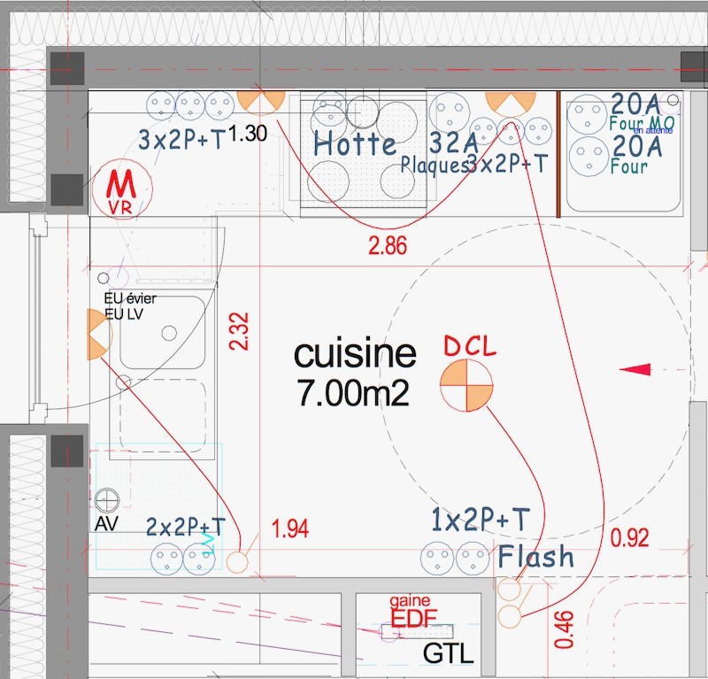 Plan d'une cuisine restaurant