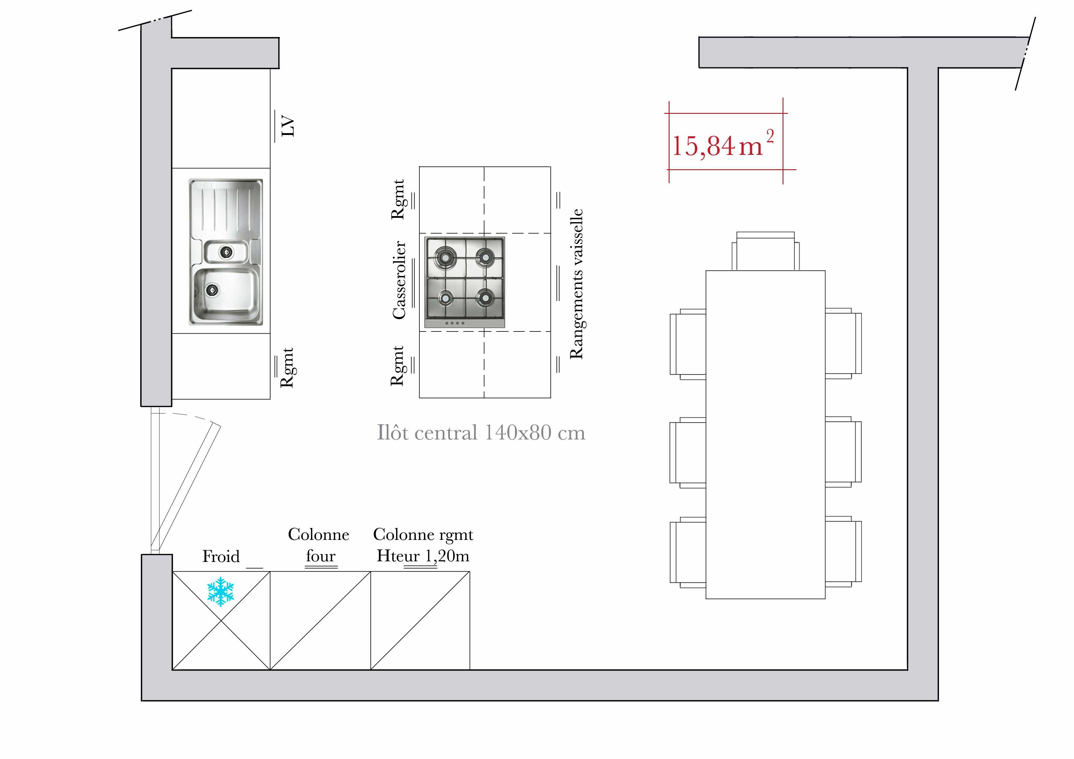 Plan de cuisine centrale