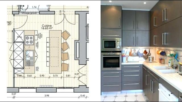 Plan amenagement cuisine americaine