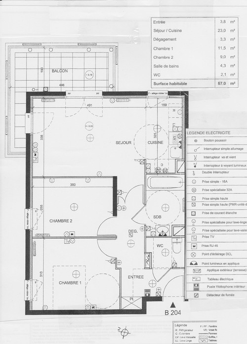 Plan salon cuisine américaine