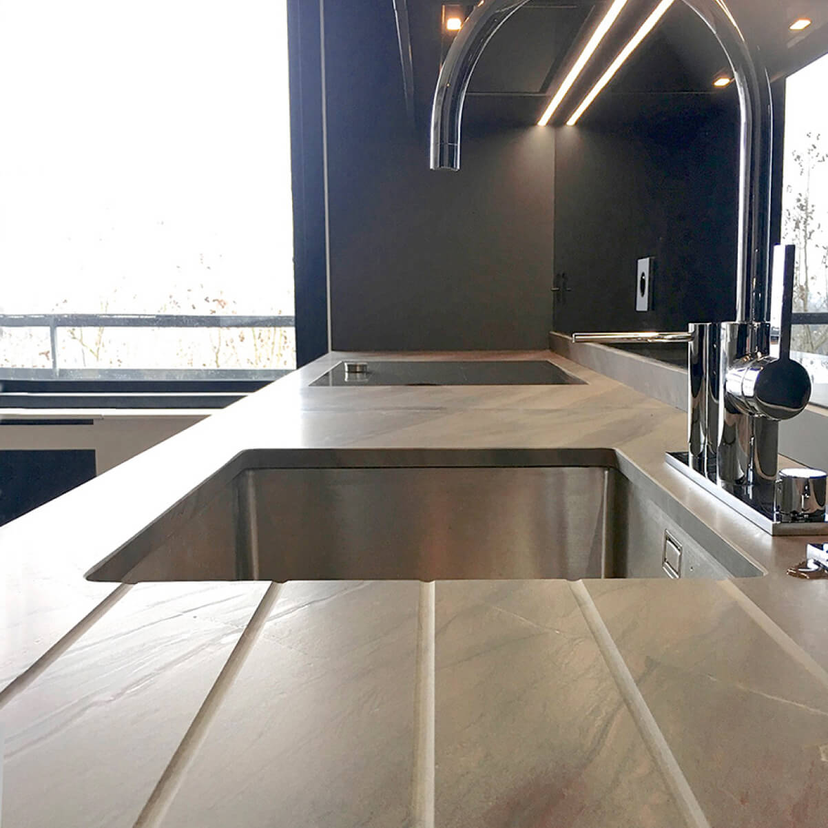 Plan de travail cuisine en quartzite