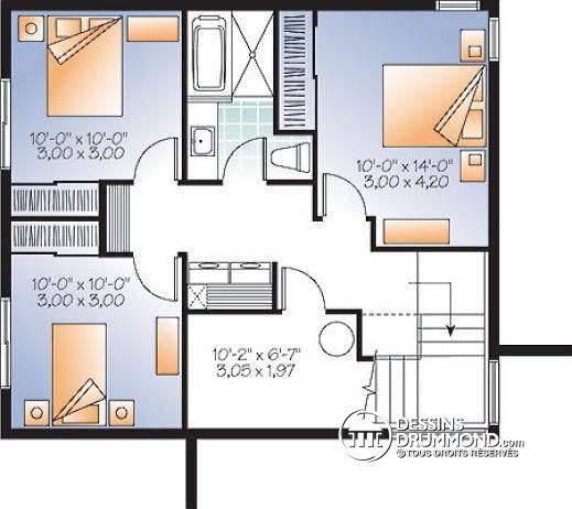 Plan architecte salon cuisine
