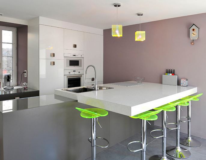 Maison plan petite cuisine americaine