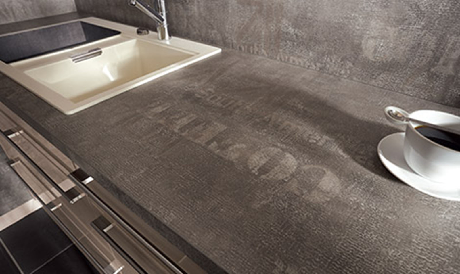 Plan de travail cuisine beton brut