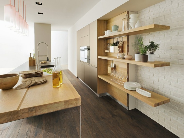 Plan de travail en bois cuisine