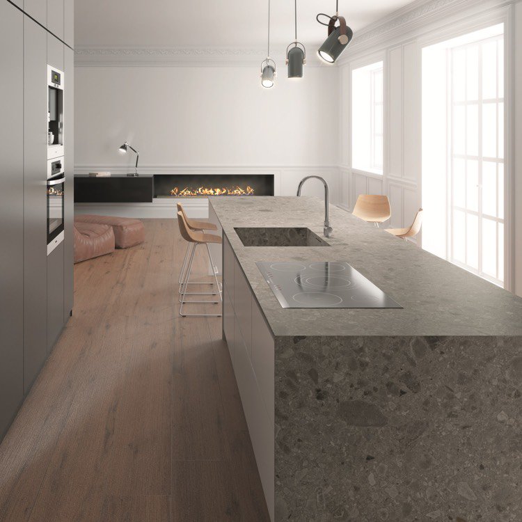 Plan de travail cuisine aspect pierre