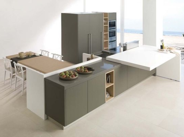 Plan de travail cuisine retractable