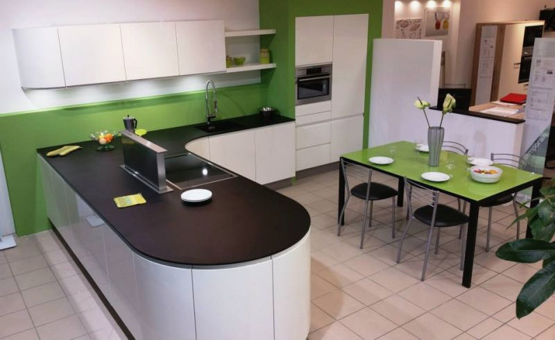 Plan de travail cuisine en arrondi