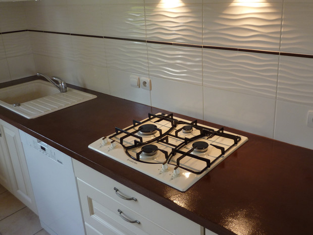 Refaire plan de travail cuisine beton