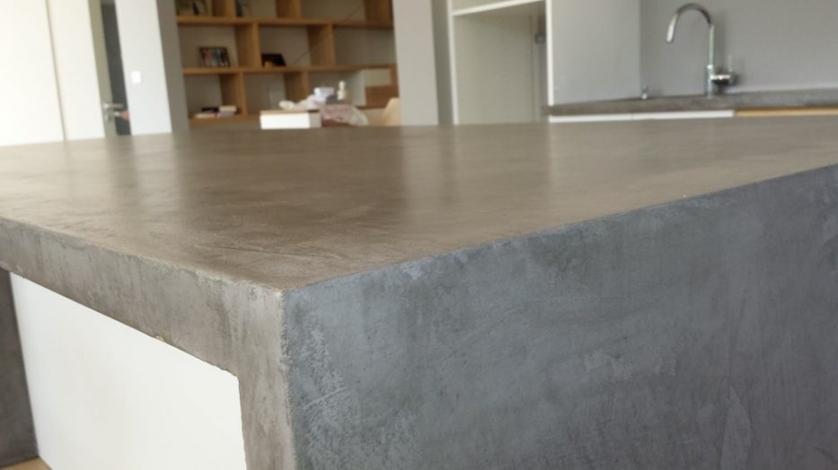 Plan de travail cuisine imitation beton