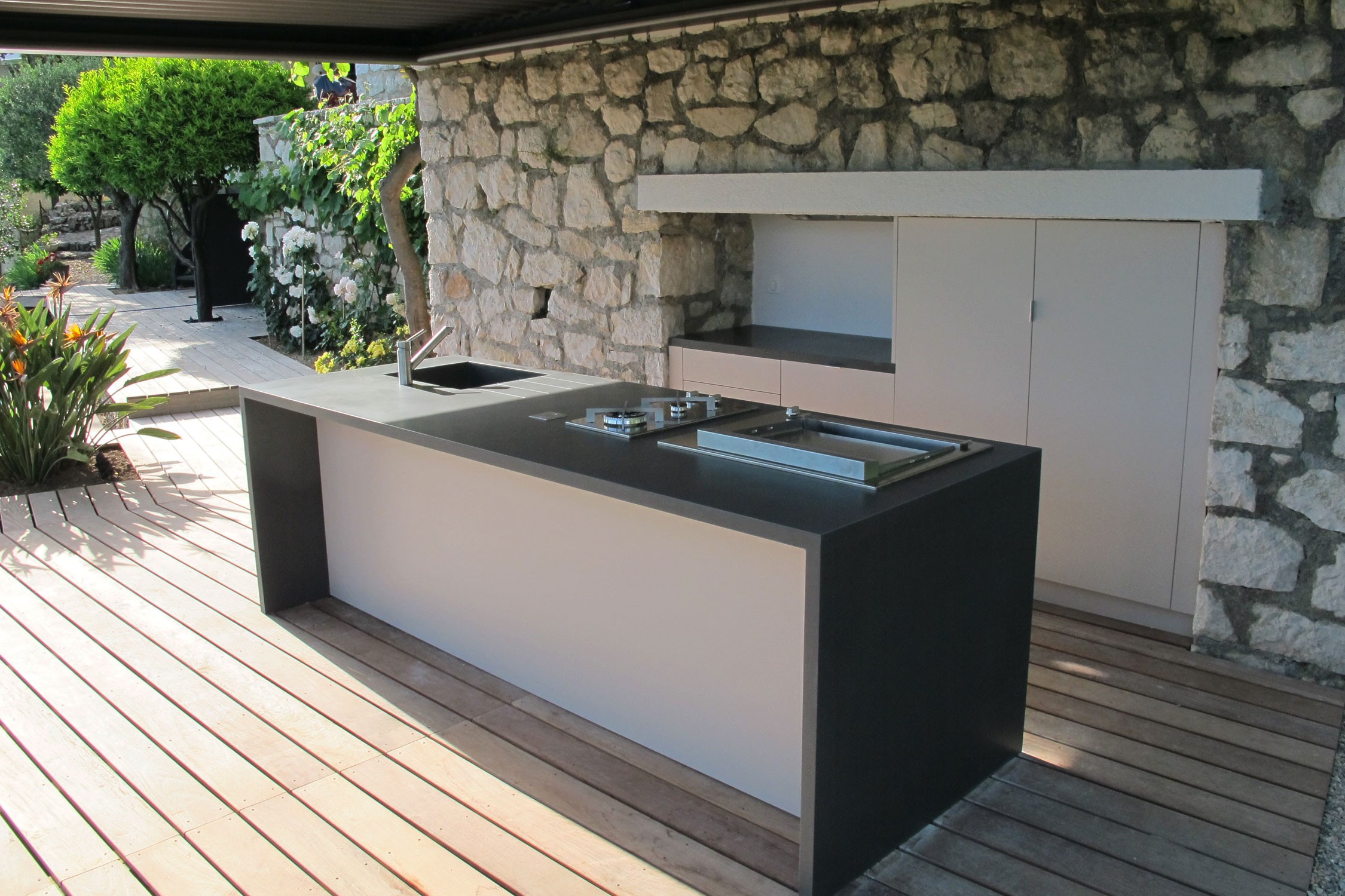 Plan cuisine d'été extérieure