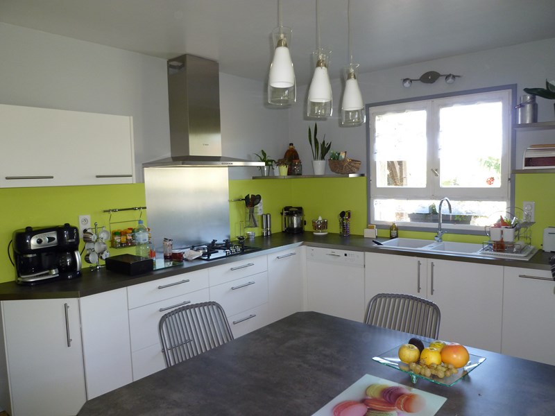 Plan de travail cuisine vert anis