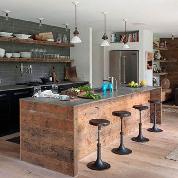 Plan de travail cuisine avec bar