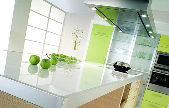 Plan travail cuisine verre