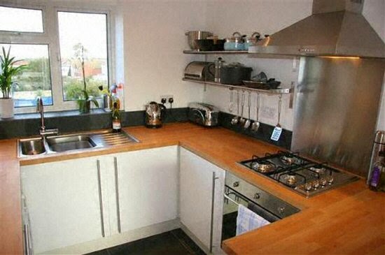 Cuisine moderne plan travail bois