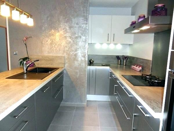Plan travail cuisine gris