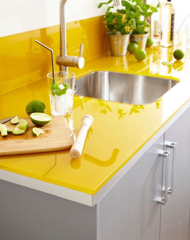 Plan cuisine en verre