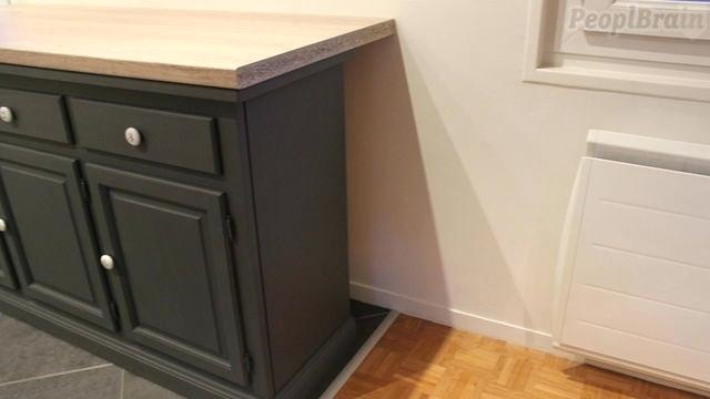 Plan travail cuisine mur pas droit