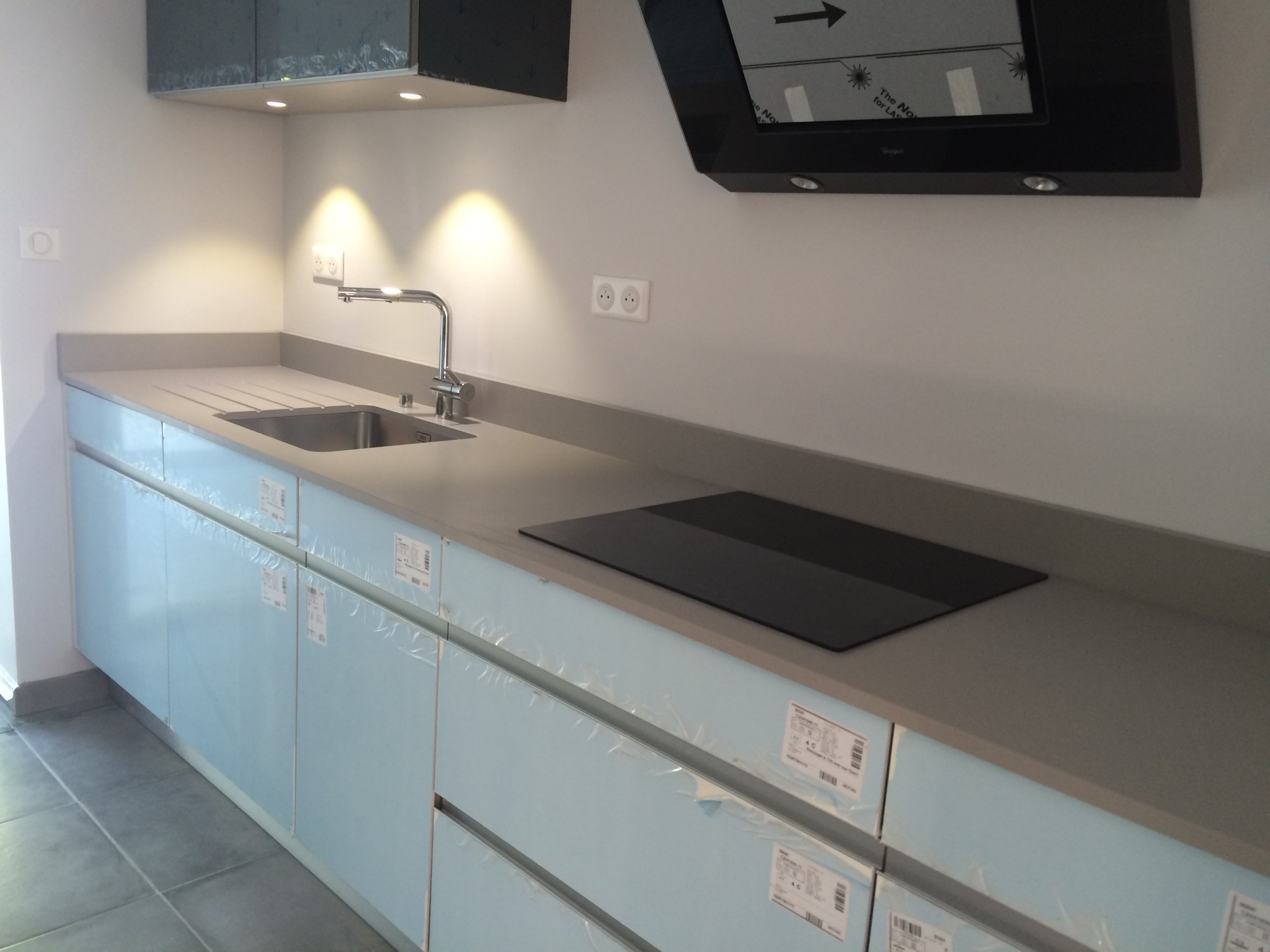 Cuisine plan de travail quartz