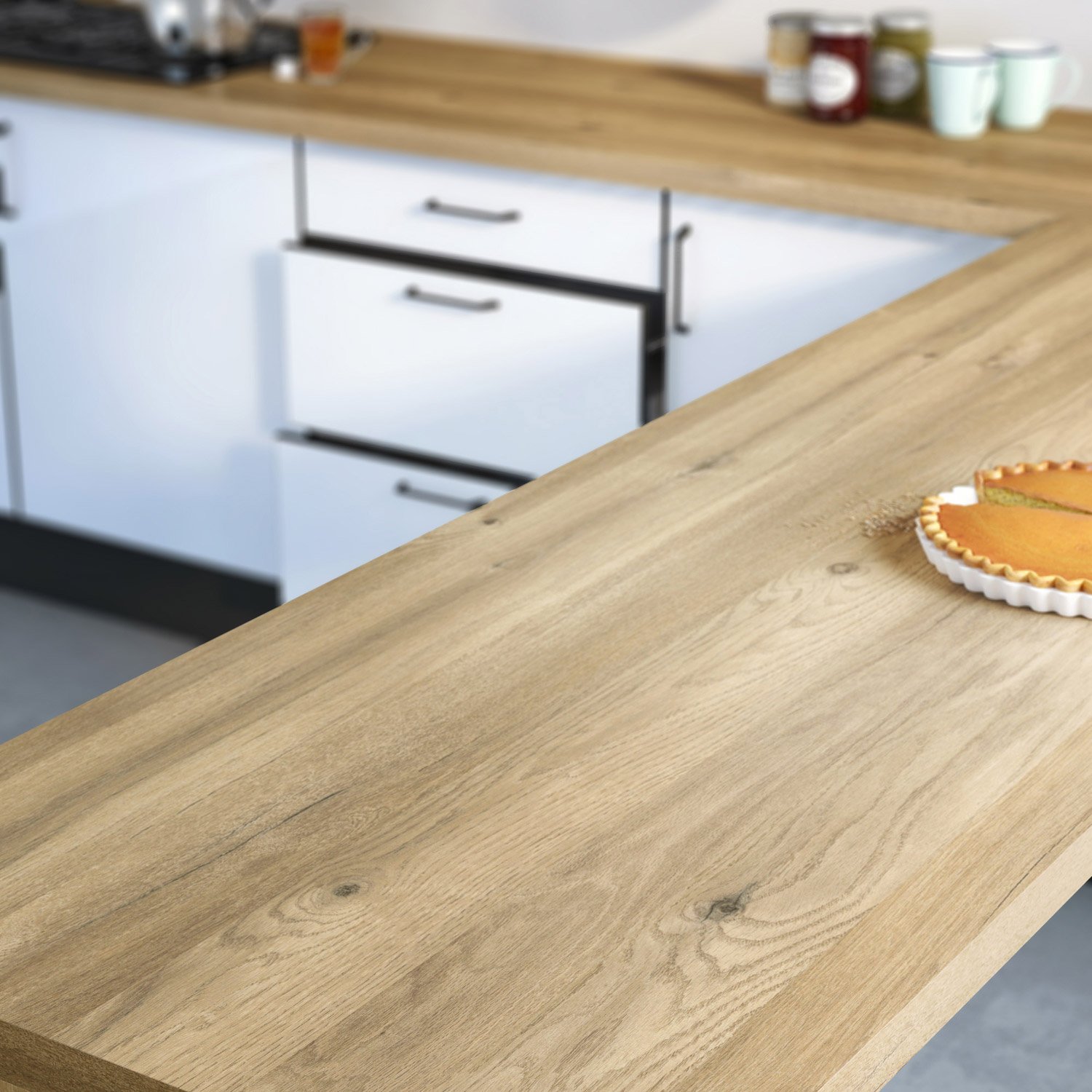 Carrelage imitation bois plan de travail