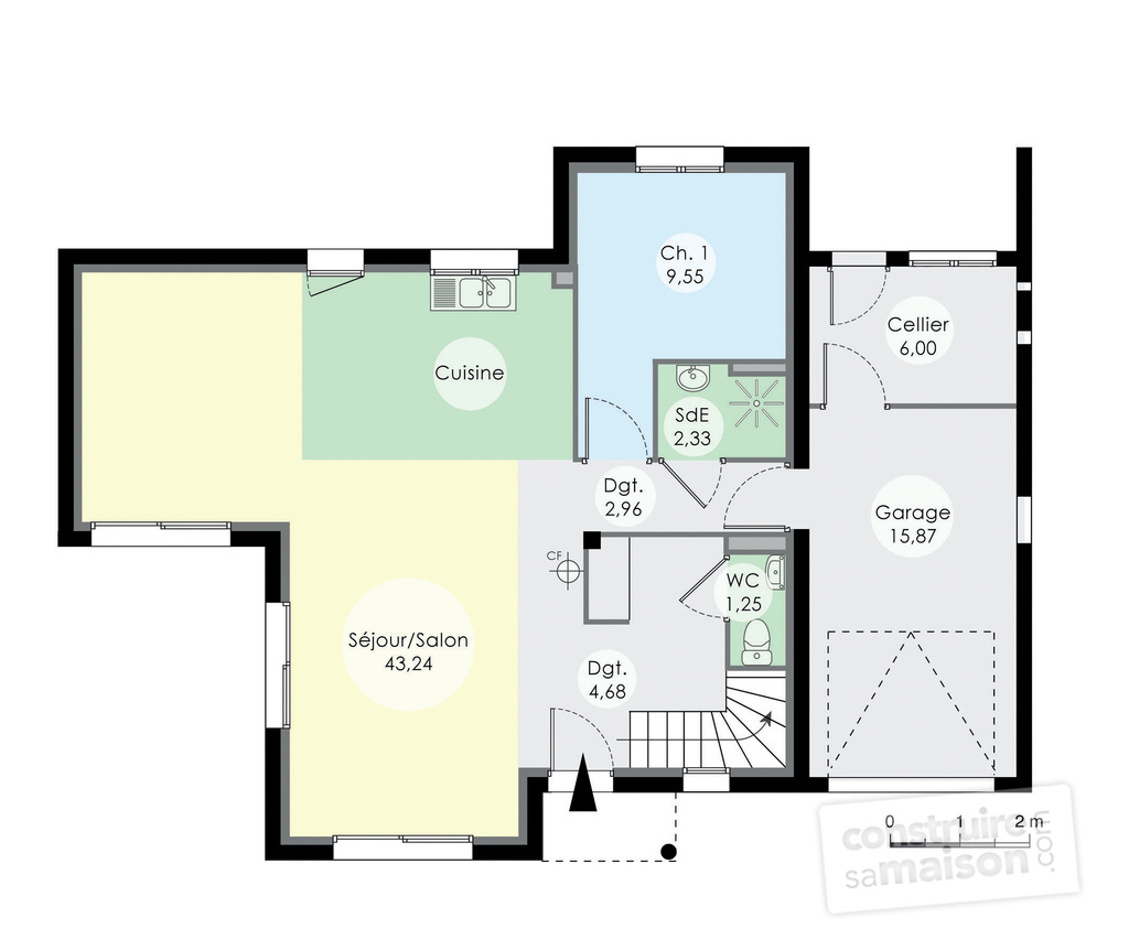 Plan maison cuisine devant