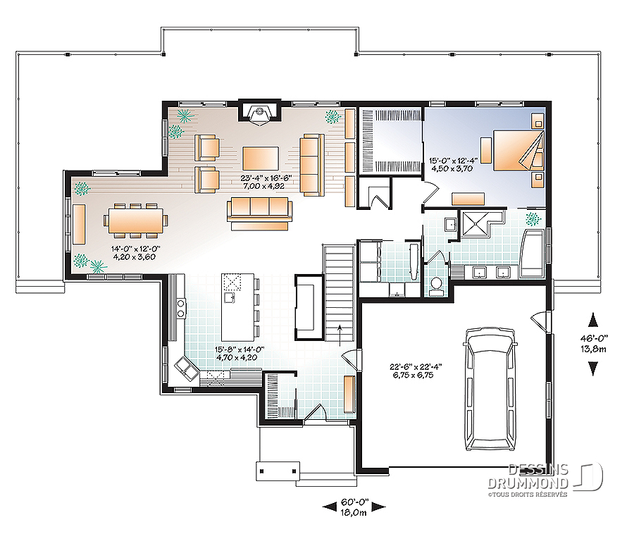Plan maison grande cuisine