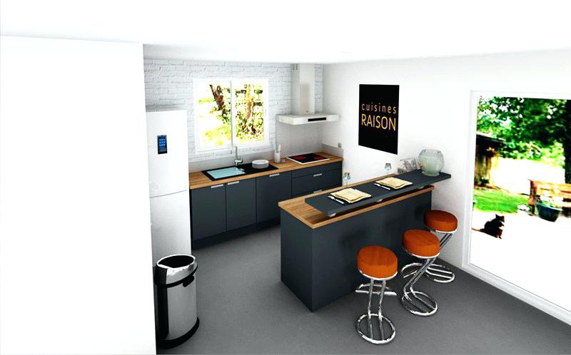 Plan cuisine et salon