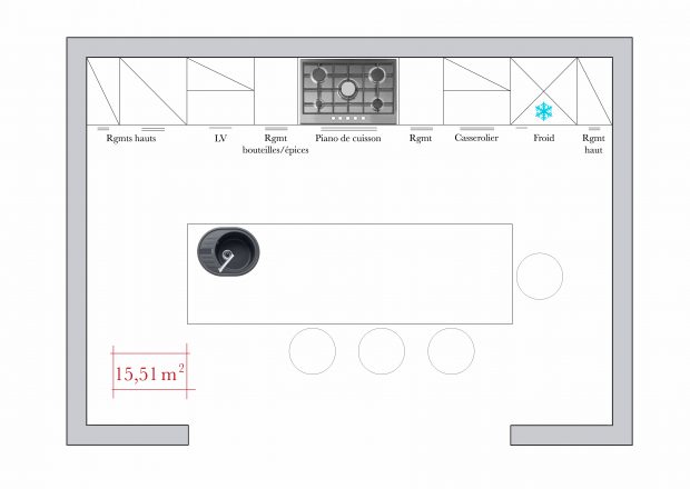 Chaise haute cuisine hauteur plan de travail - Atwebster.fr - Maison et