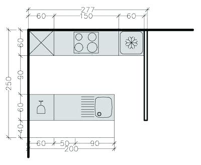 Plan cuisine equipee