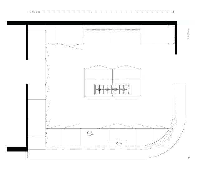 Plan cuisine aménagée en l