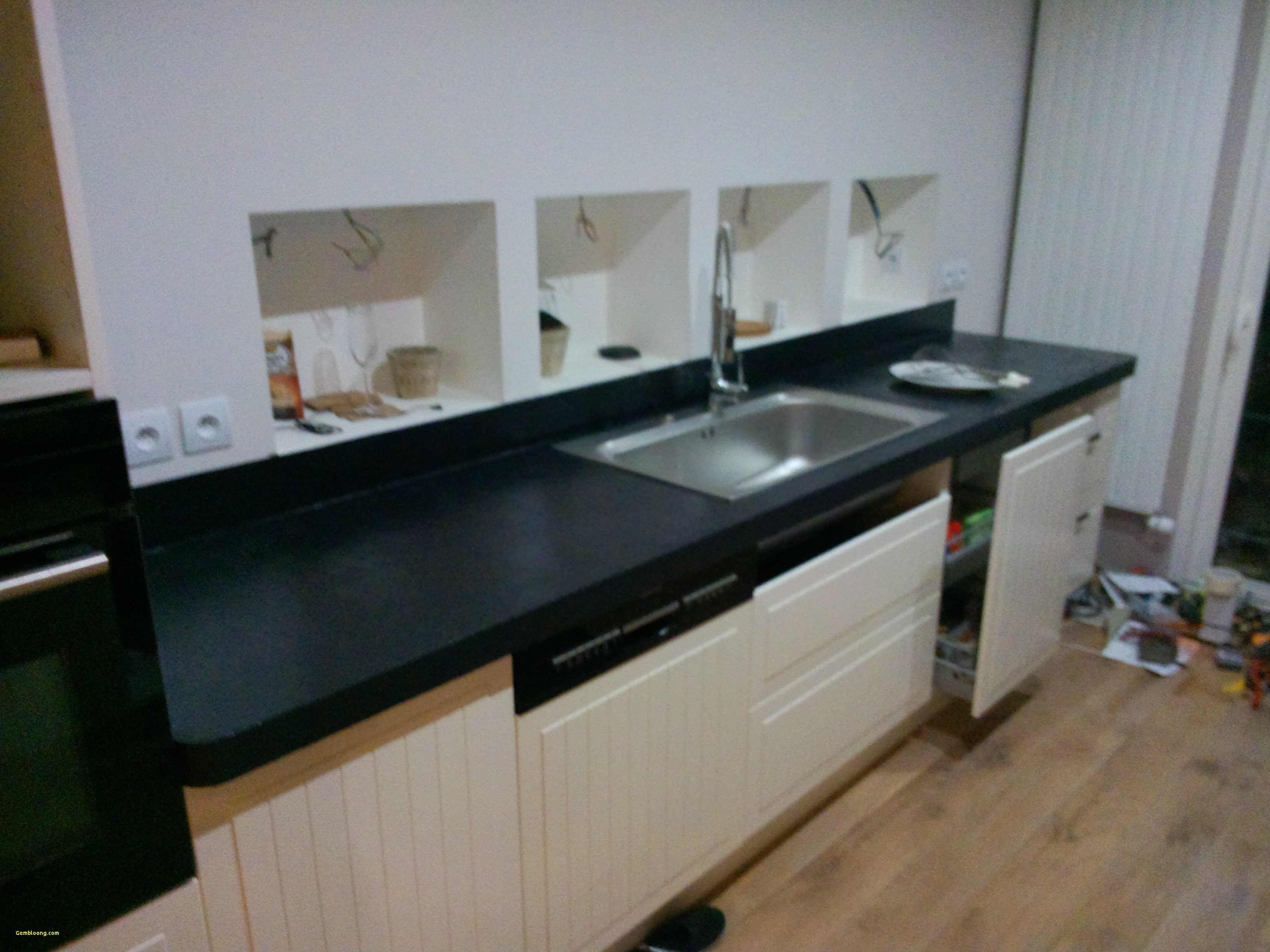 Plan travail cuisine en beton