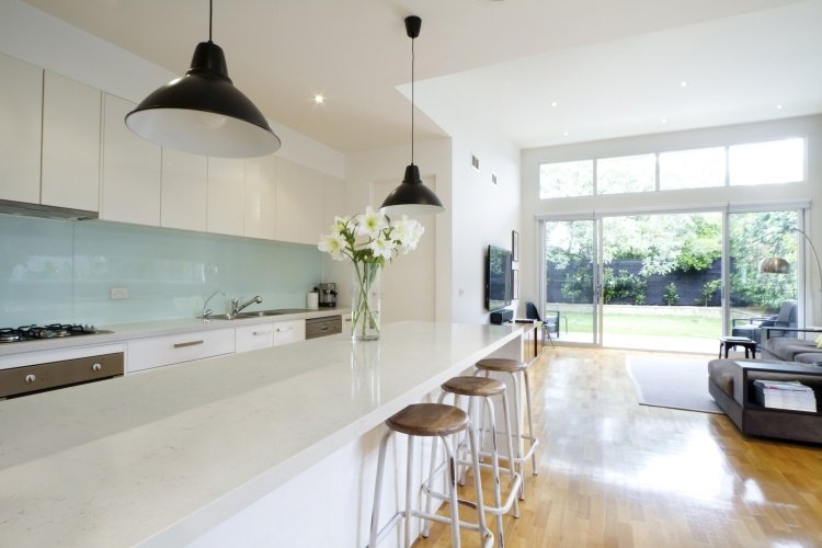 Plan de cuisine quartz blanc