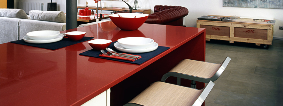 Photo plan de travail cuisine en quartz