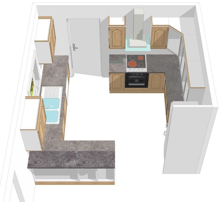 Plan cuisine en 3d
