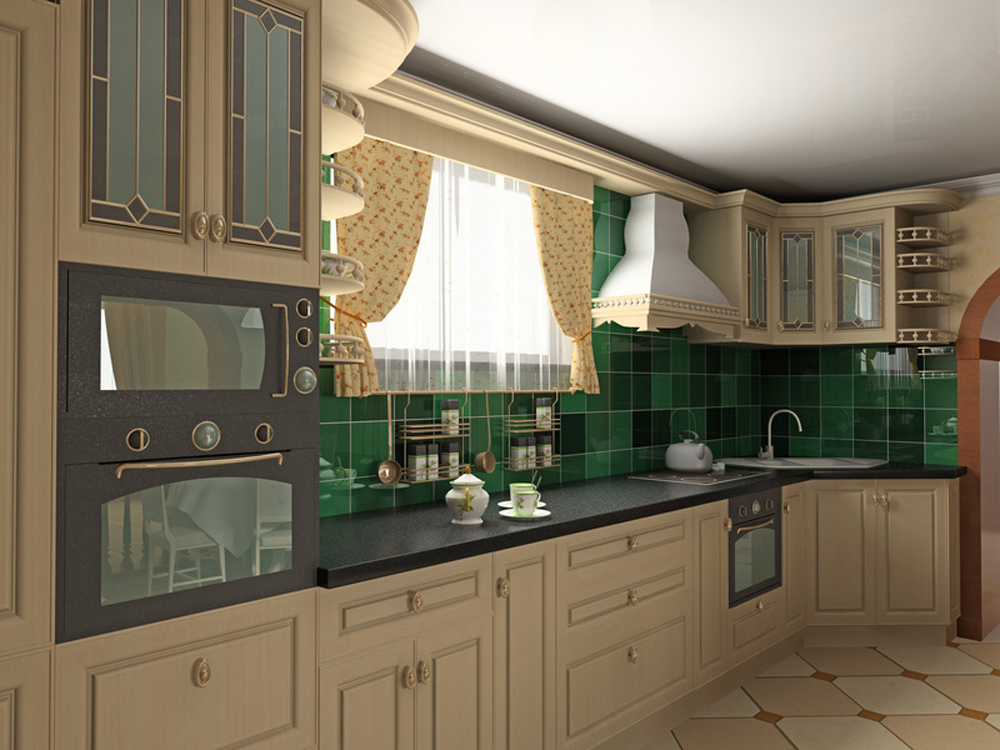 Cuisine avec plan travail granit