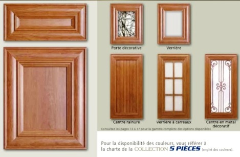 Porte d'armoire de cuisine en polyester