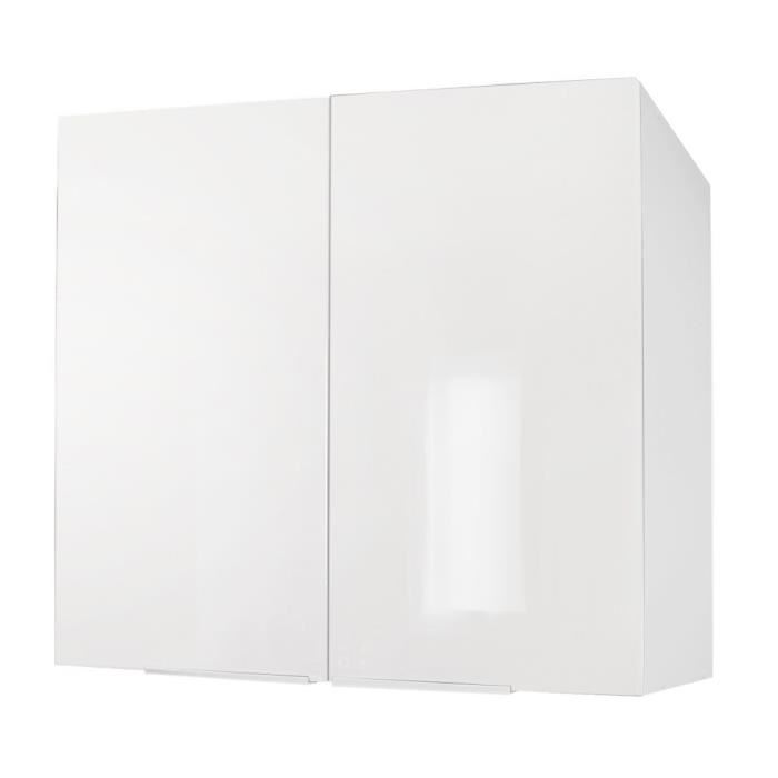 Meuble haut cuisine blanc pas cher