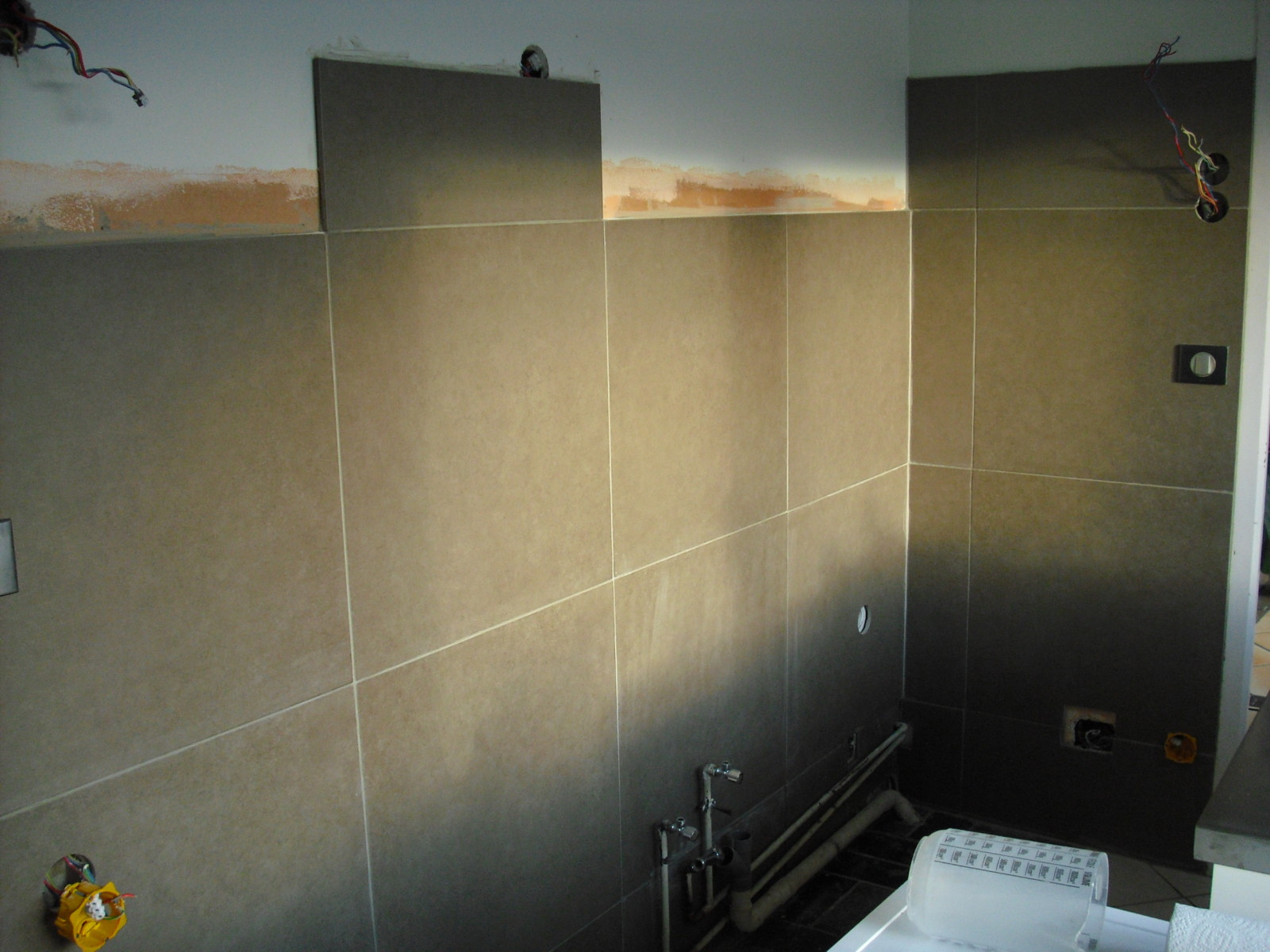 Pose carrelage mural en cuisine